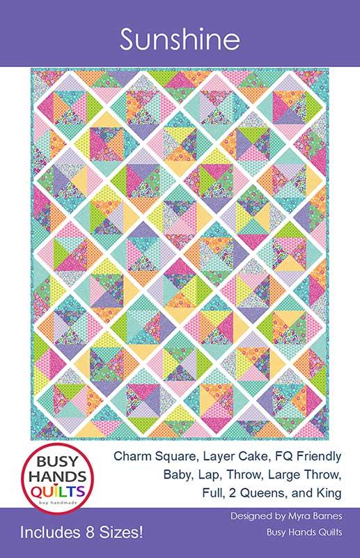 Sunshine - Quilt Pattern, zoomed in. Select this picture to zoom back out.