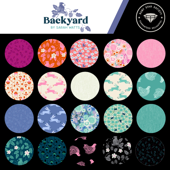Backyard Tree Bark Flamingo - Quilt Fabric