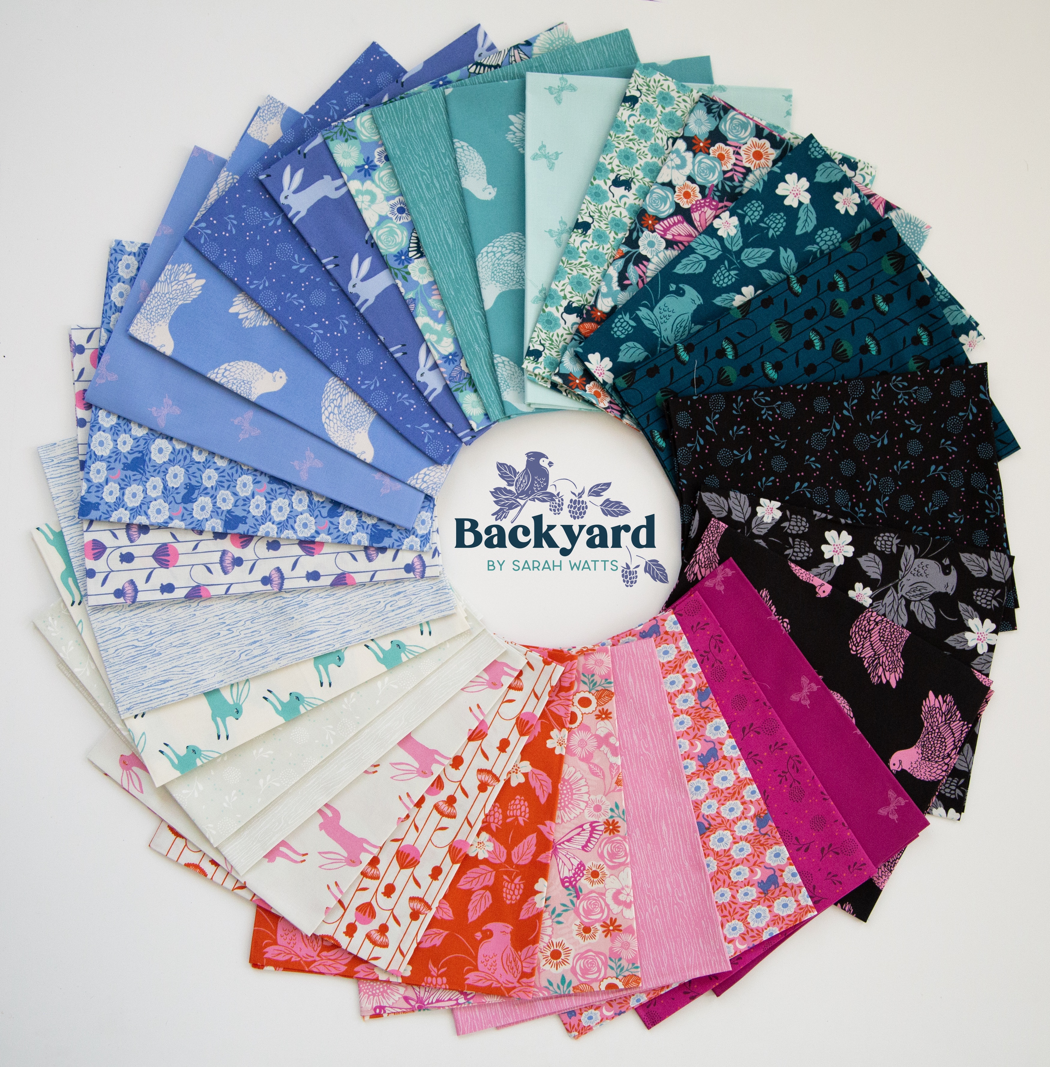 Backyard Tree Bark Flamingo - Quilt Fabric