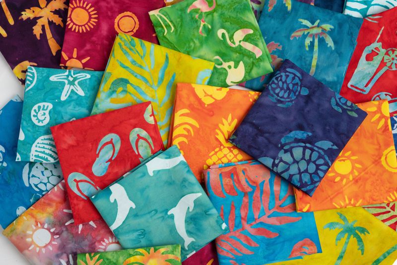 Beachy Batiks Palm 1 - Quilt Fabric