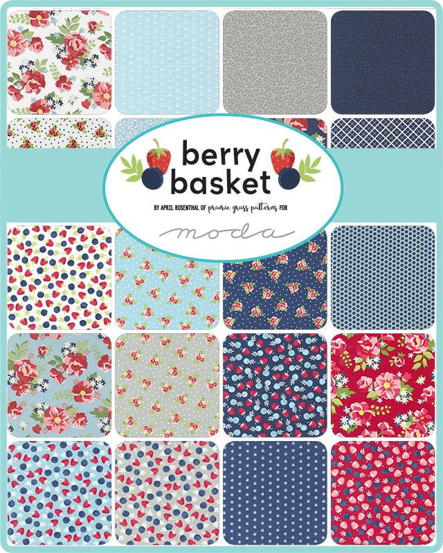 Berry Basket Blue Raspberry - Quilt Fabric