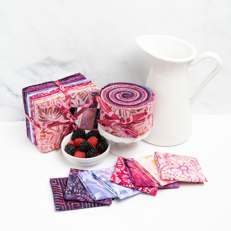 Berrylicious Batiks Marble - Dragon Fruit - Quilt Fabric