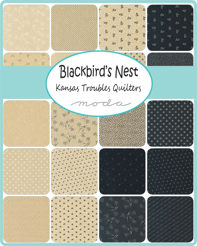 Blackbirds Nest Nesting - Tan Tonal - Quilt Fabric