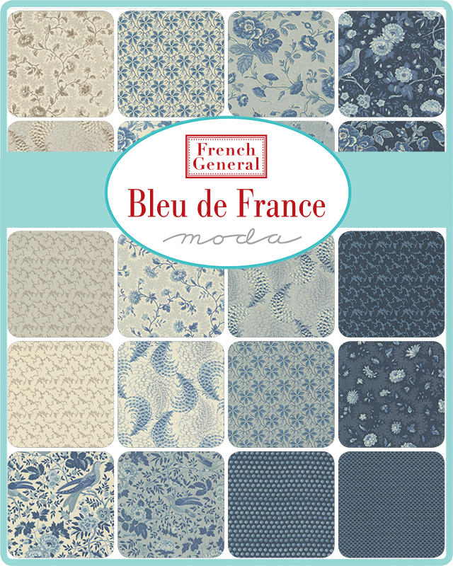 Bleu De France Ciel Blue - Montespan Small Floral - Fabric
