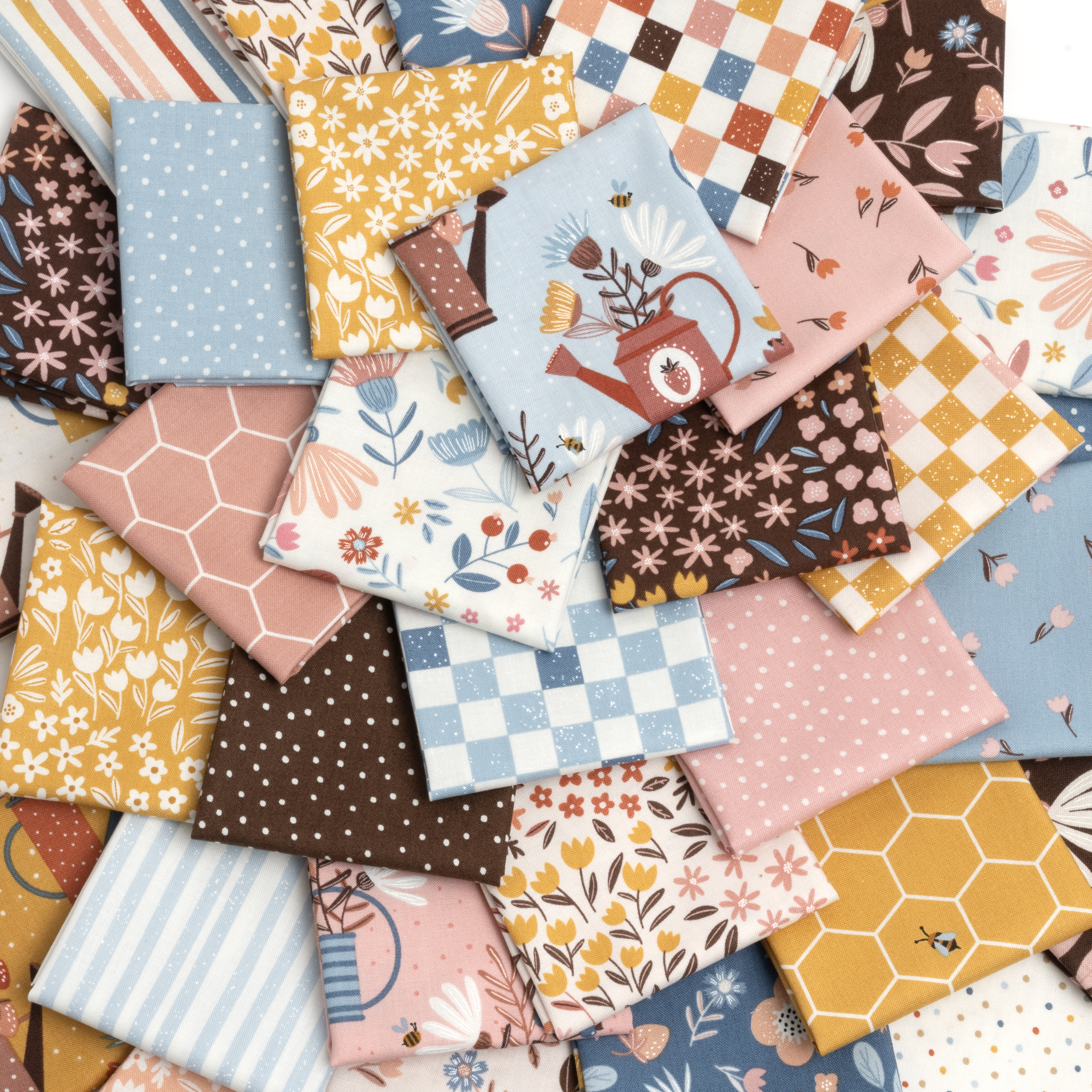 Blossoms And Blooms Flowers Blush - Quilt Fabric
