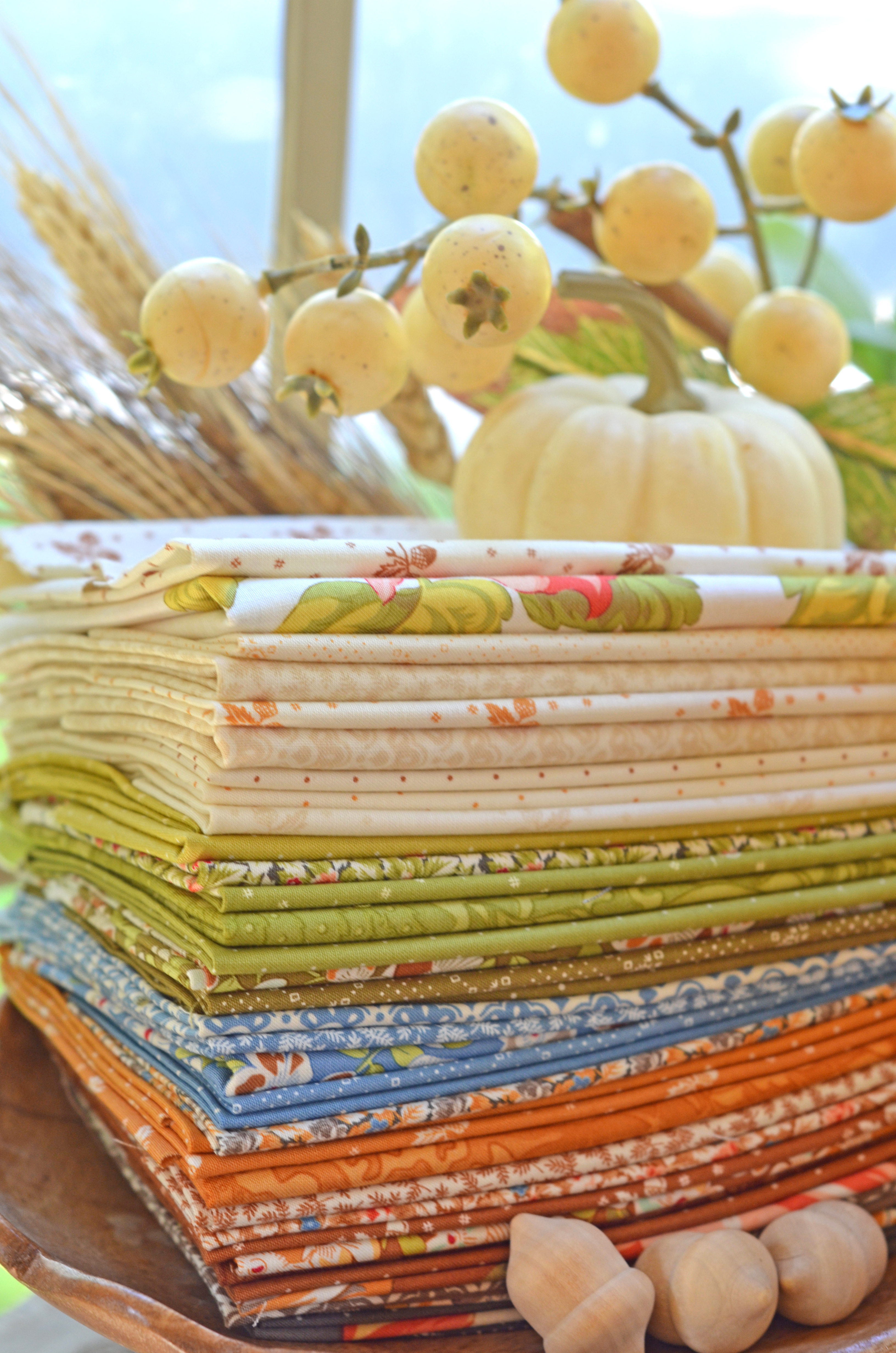 Butternut and Sage Dots Sage - Quilt Fabric