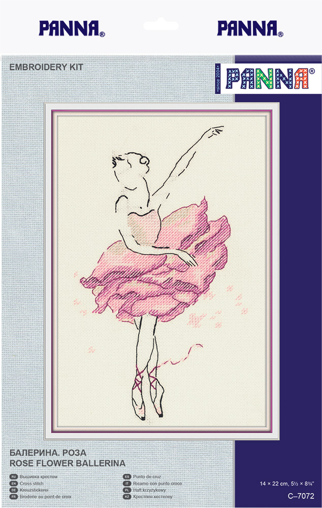 Rose Flower Ballerina - Cross Stitch Kit