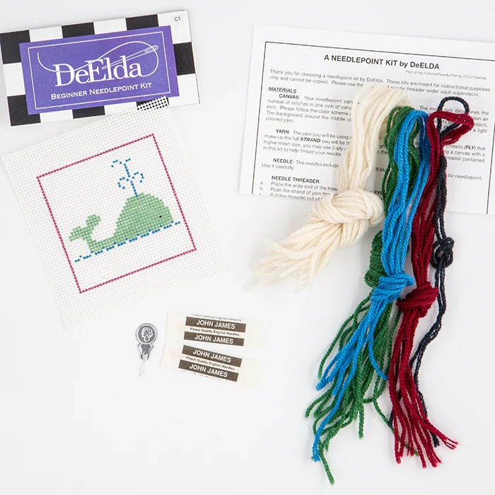 Whale Beginner Needlepoint Kit