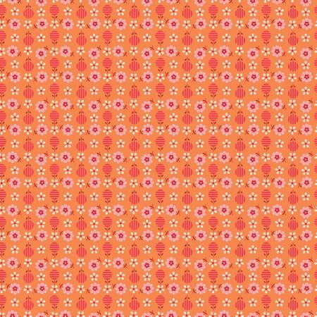 Bee Dots Ida Marie Pumpkin - Quilt Fabric