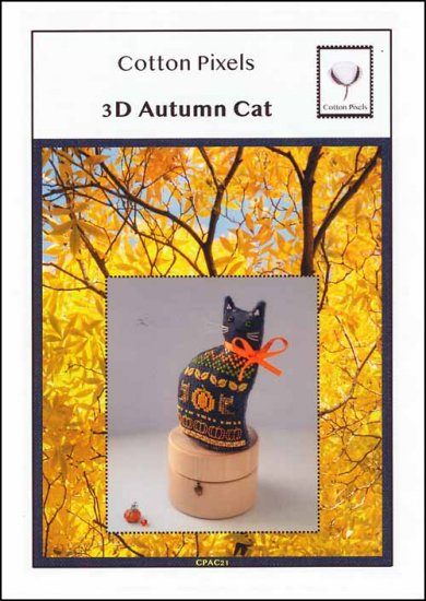 3D Autumn Cat - Cross Stitch Pattern