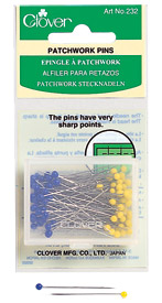 Patchwork Pins Glass Head