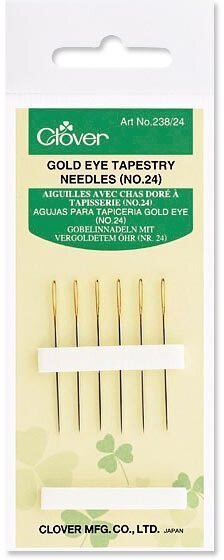Clover Gold Eye Tapestry Needles Size 24