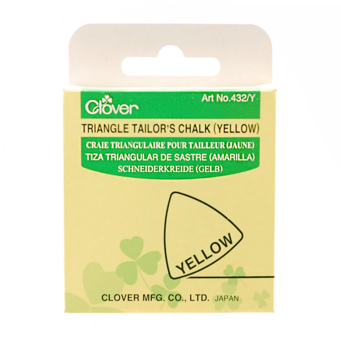 Clover Triangle Tailor's Chalk - Yellow