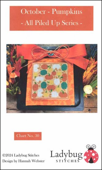 October Pumpkins - All Piled Up - Cross Stitch Pattern