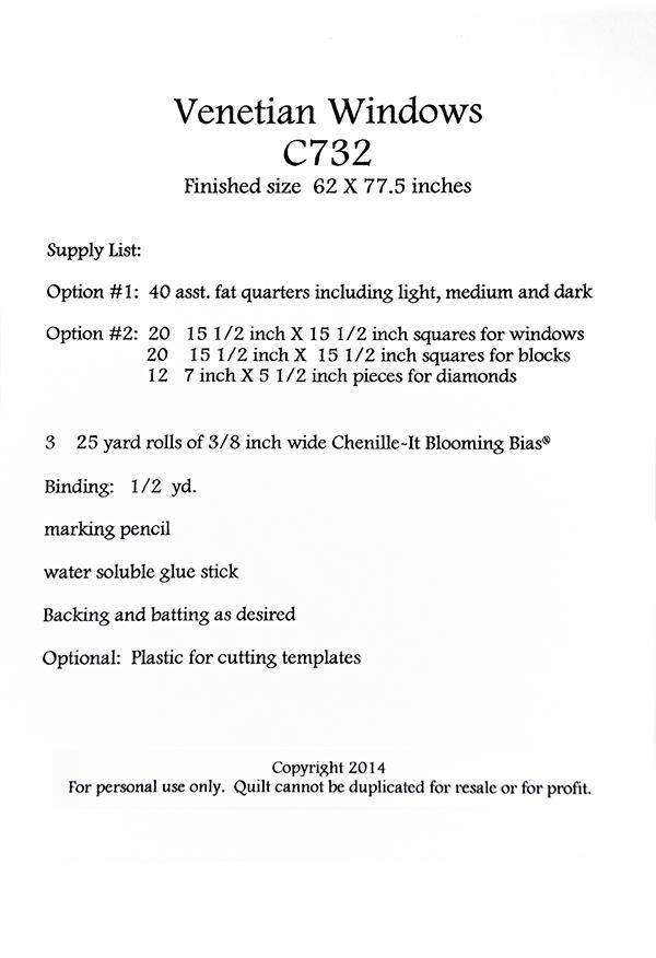 Venetian Windows - Quilt Pattern
