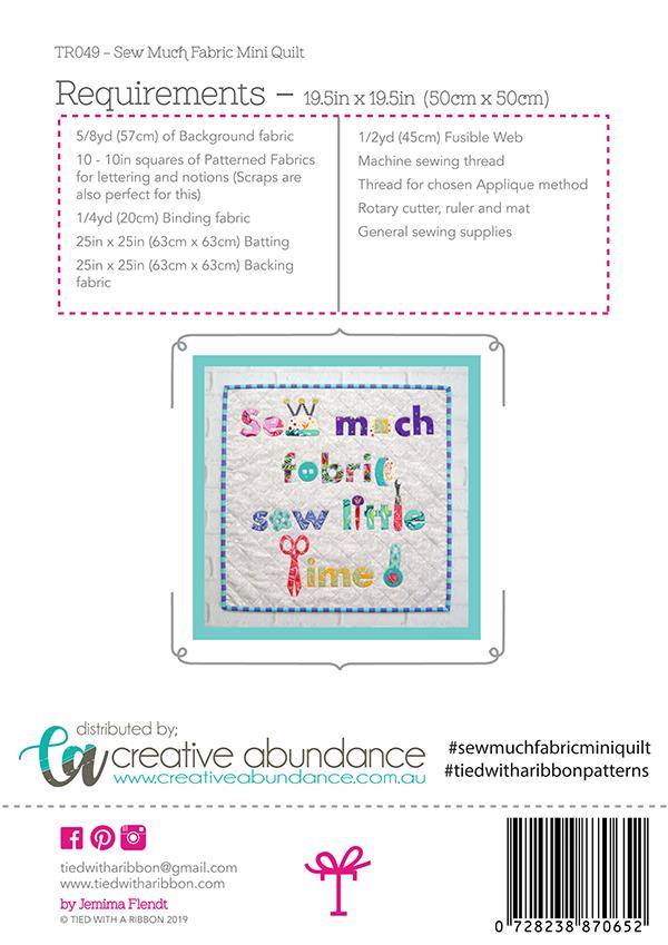 Sew Much Fabric - Quilt Pattern
