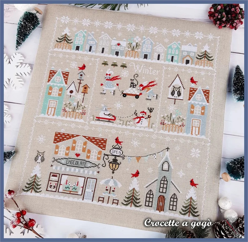 Inverno in Citta - Winter in the City - Cross Stitch Pattern