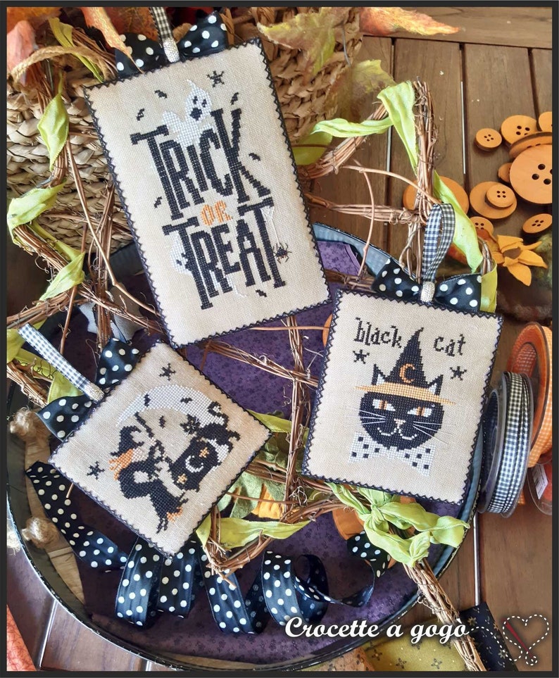 Halloween Black Set 1 - Cross Stitch Pattern
