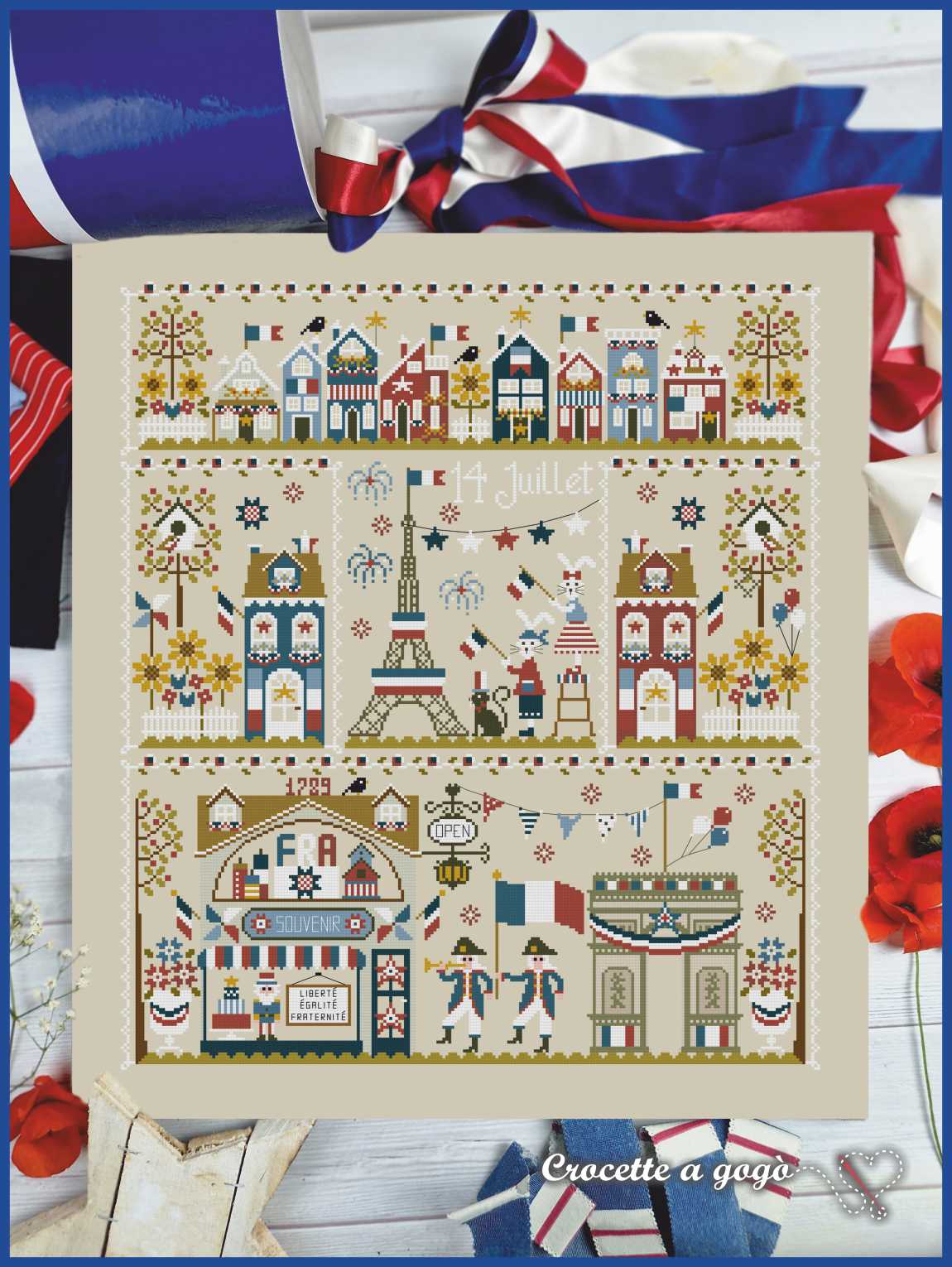 14th of July In The City - Cross Stitch Pattern