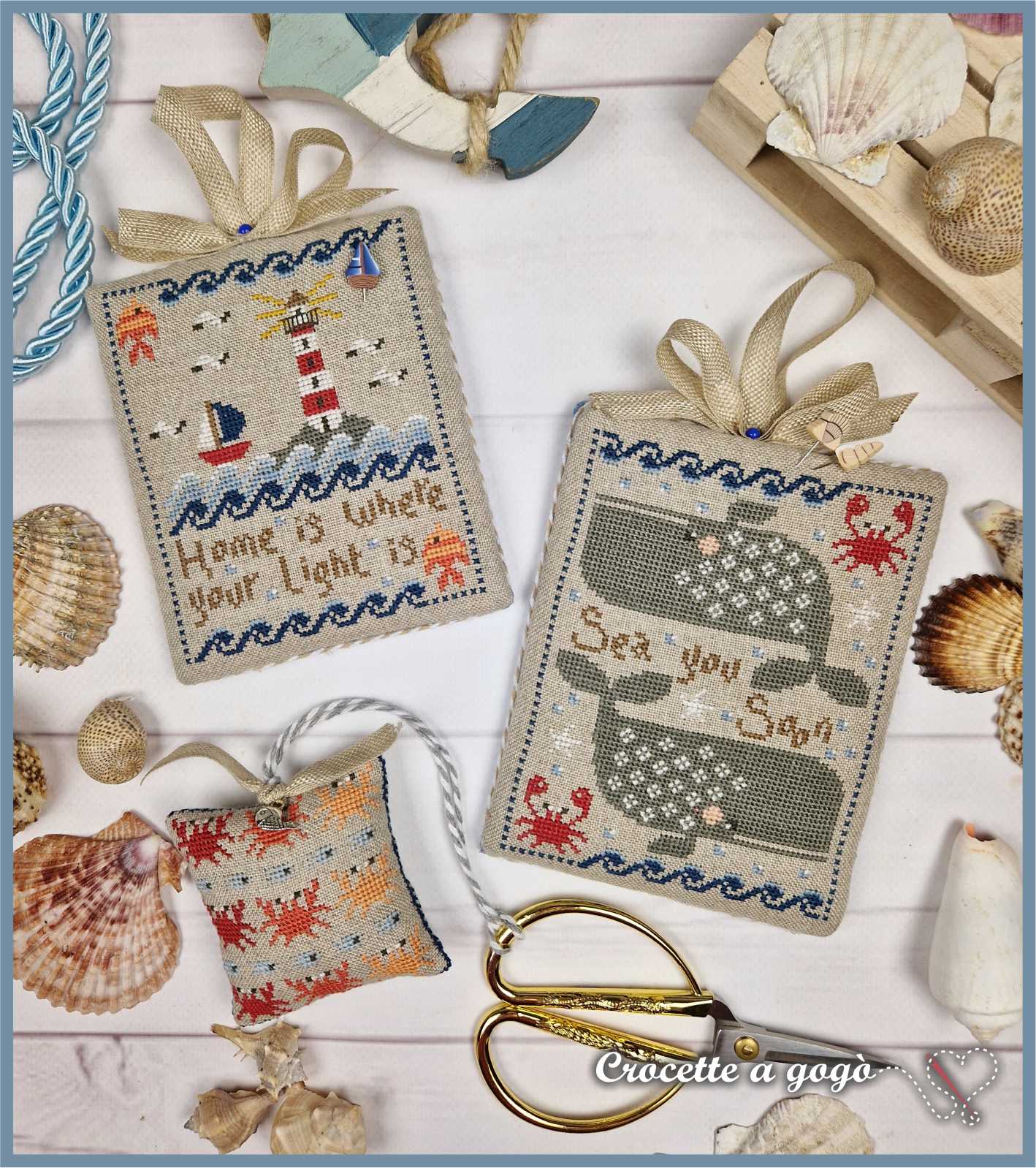 Whale And The Lighthouse - Cross Stitch Pattern