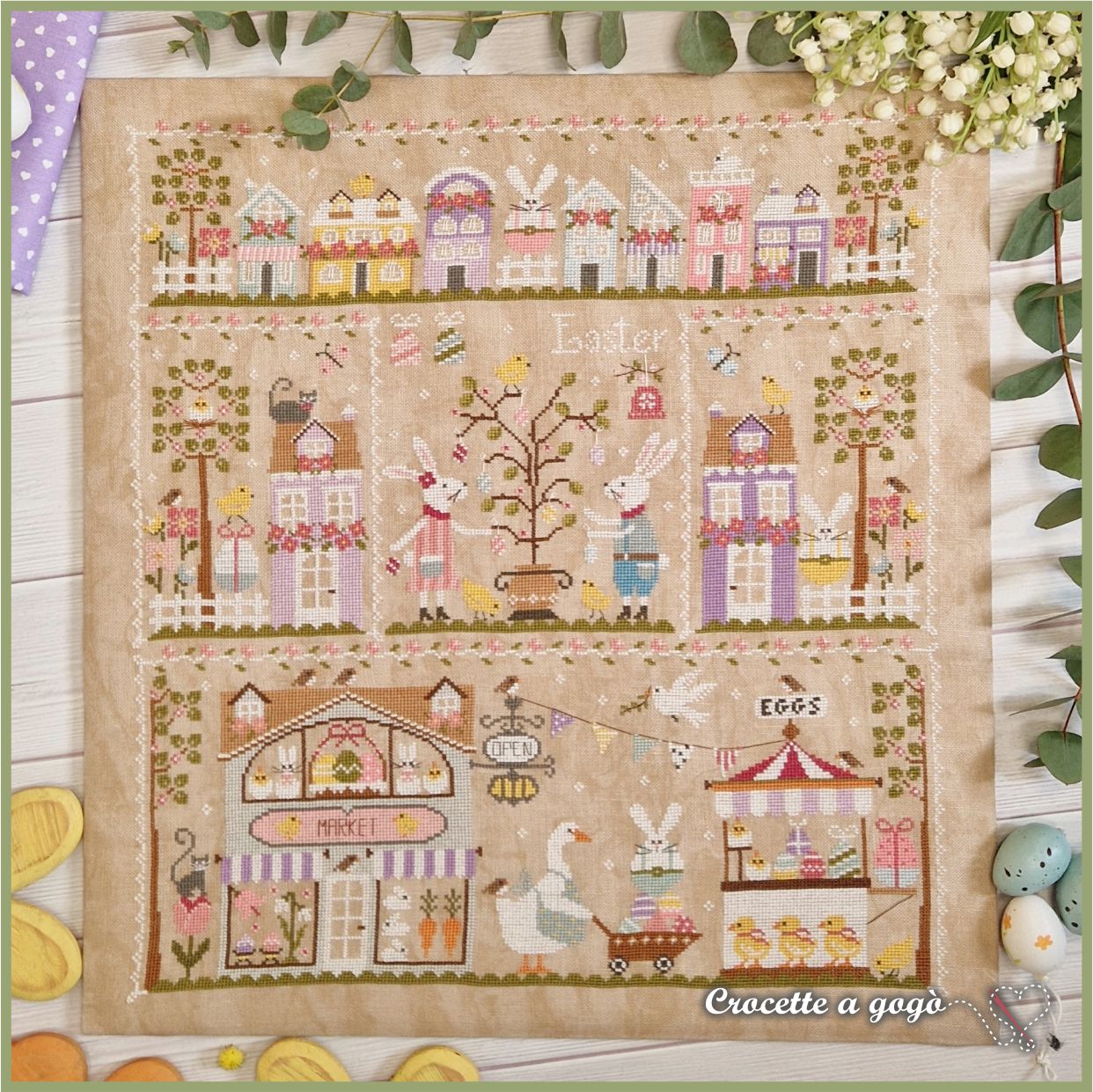 Pasqua In Citta - Easter Cross Stitch Pattern