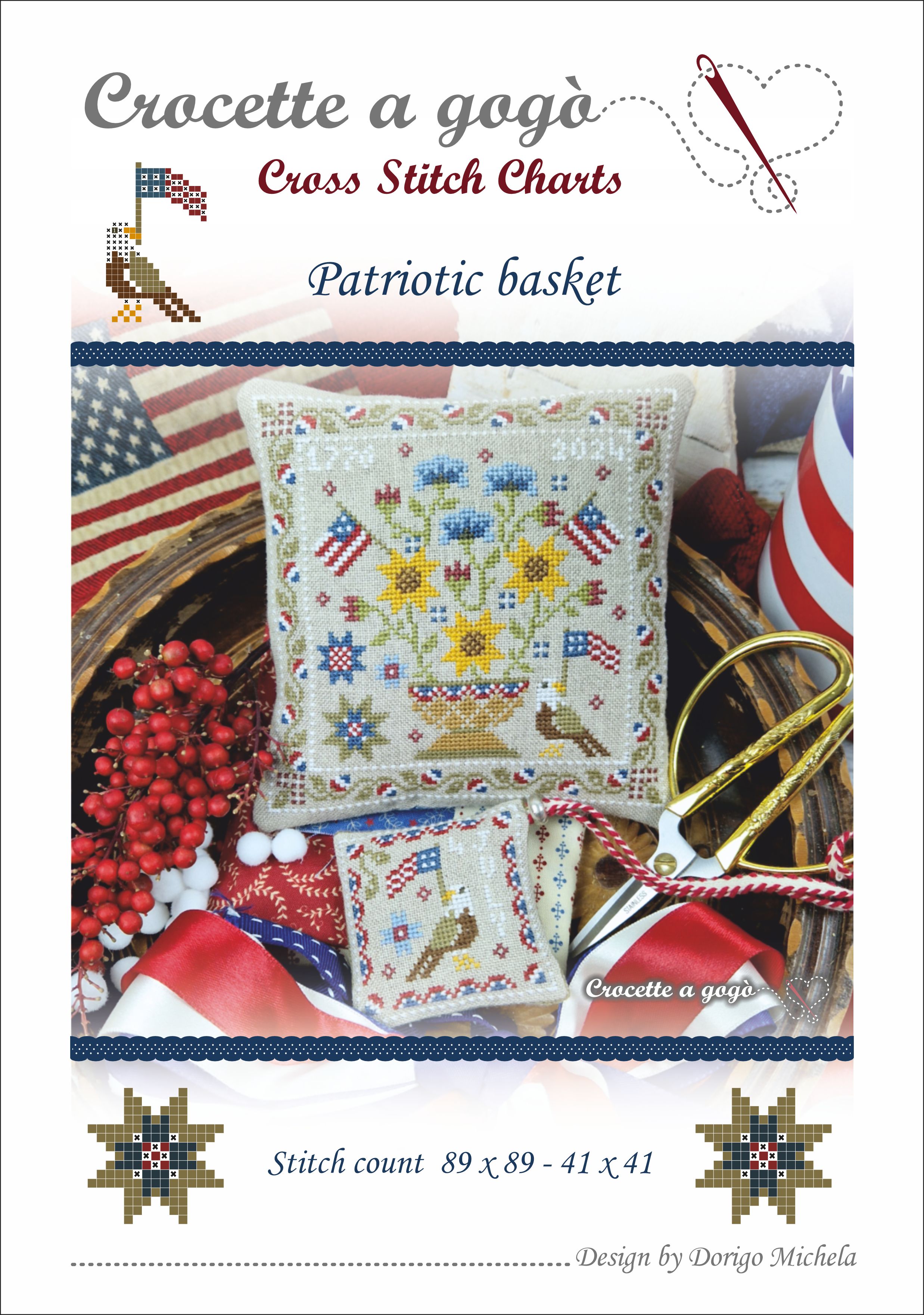Patriotic Basket - Cross Stitch Pattern