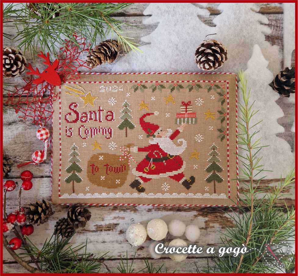 Santa Is Coming - Christmas Cross Stitch Pattern