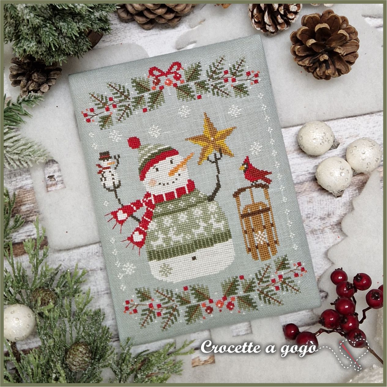 Green Sweater Weather - Christmas Cross Stitch Pattern