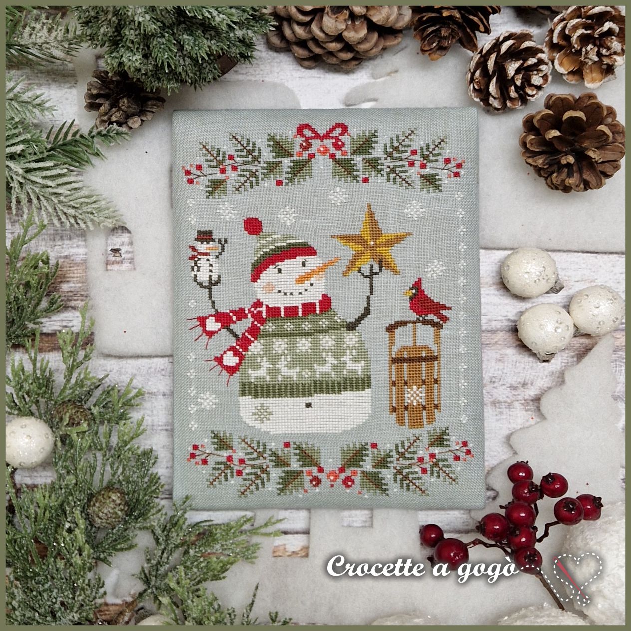 Green Sweater Weather - Christmas Cross Stitch Pattern