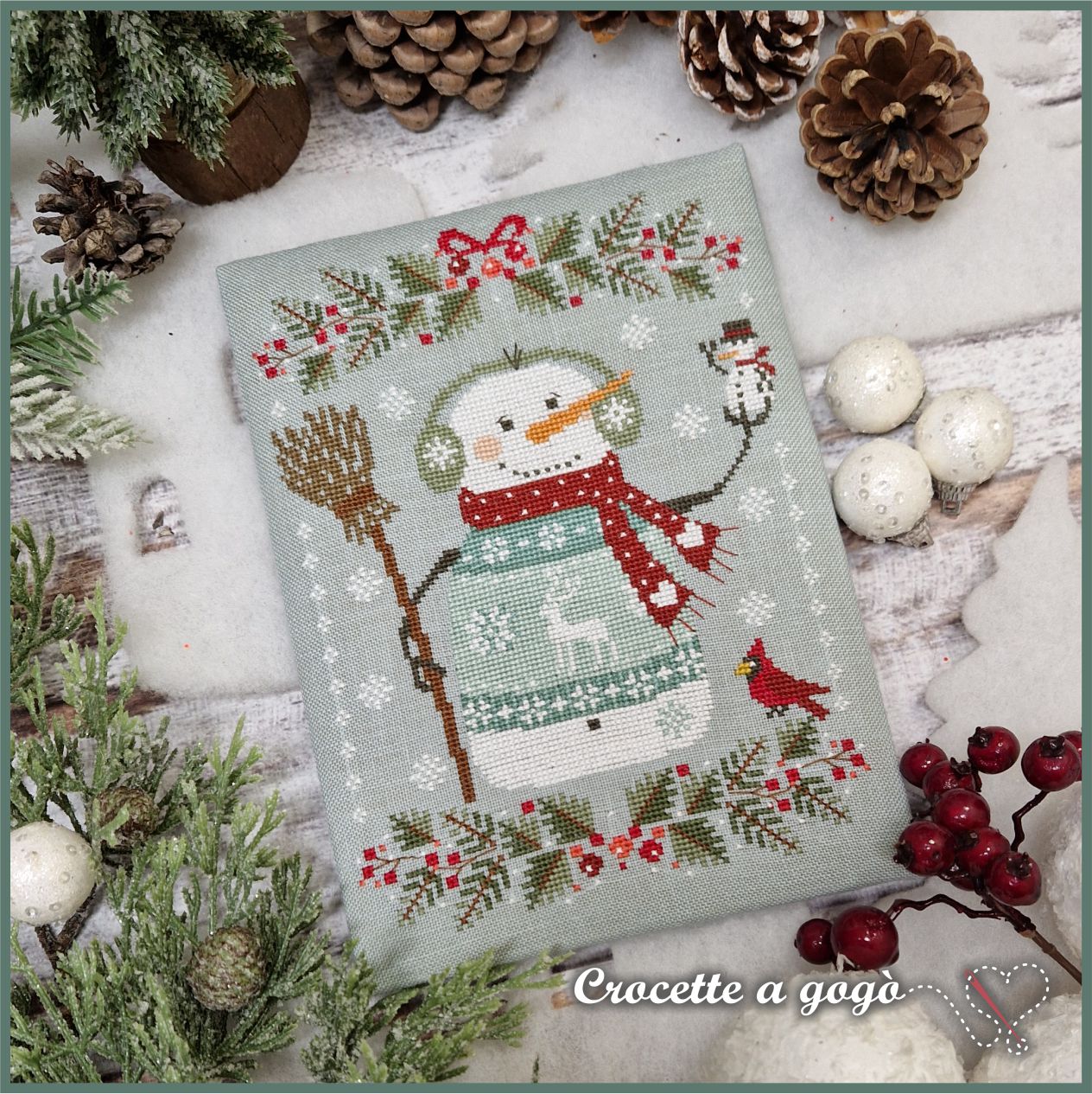 Blue Sweater Weather - Christmas Cross Stitch Pattern