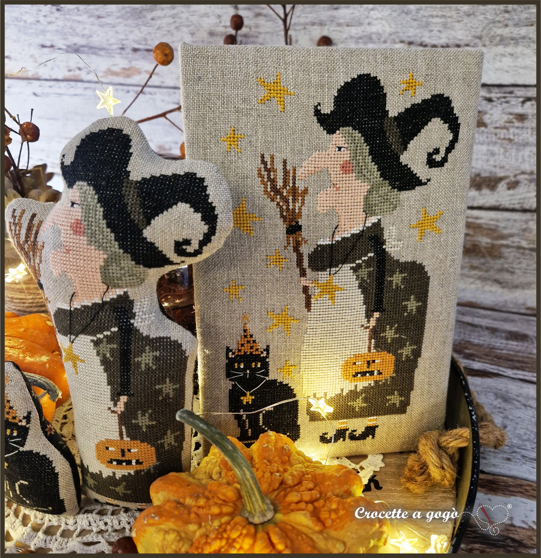 Agatha - Halloween Cross Stitch Pattern, zoomed in. Select this picture to zoom back out.