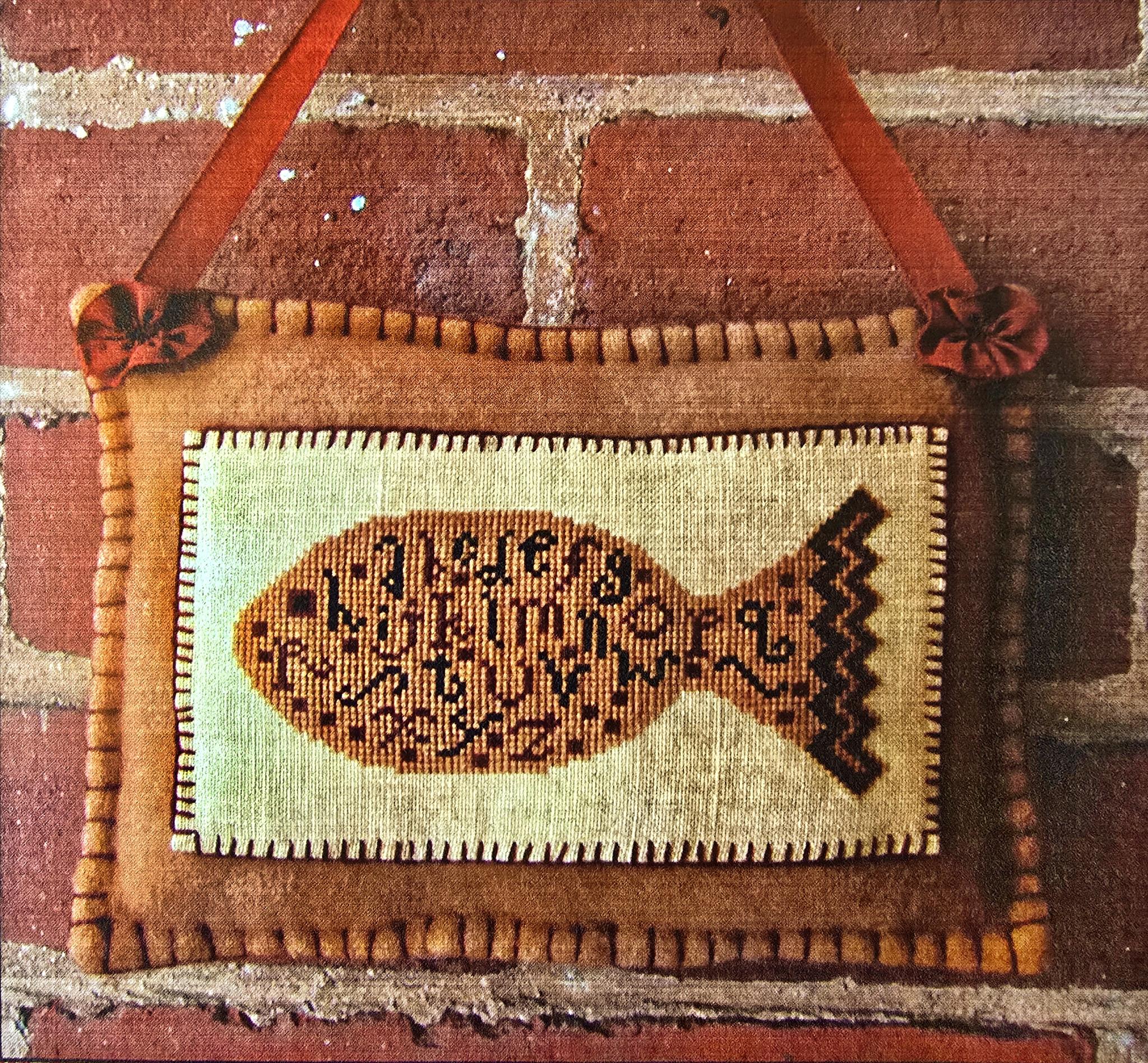 Big Fish - Cross Stitch Pattern, different perspective #1, zoomed in. Select this picture to zoom back out.