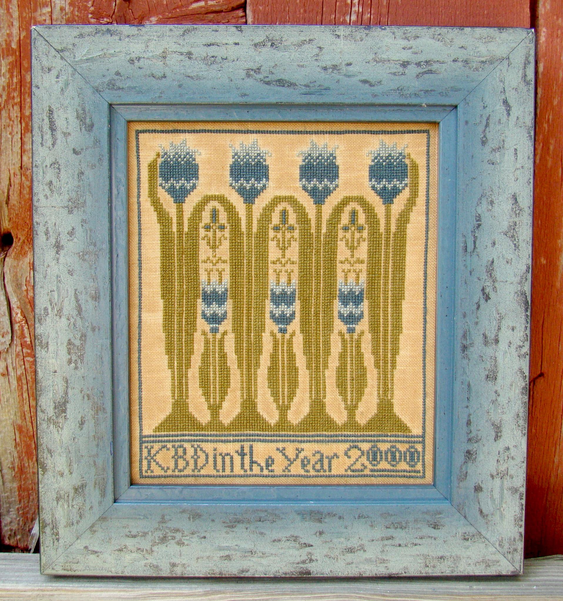 Tulip Patch - Cross Stitch Pattern, zoomed in. Select this picture to zoom back out.
