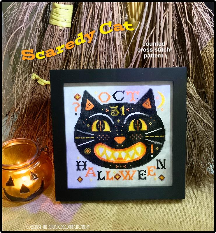 Scaredy Cat -  Halloween Cross Stitch Pattern 