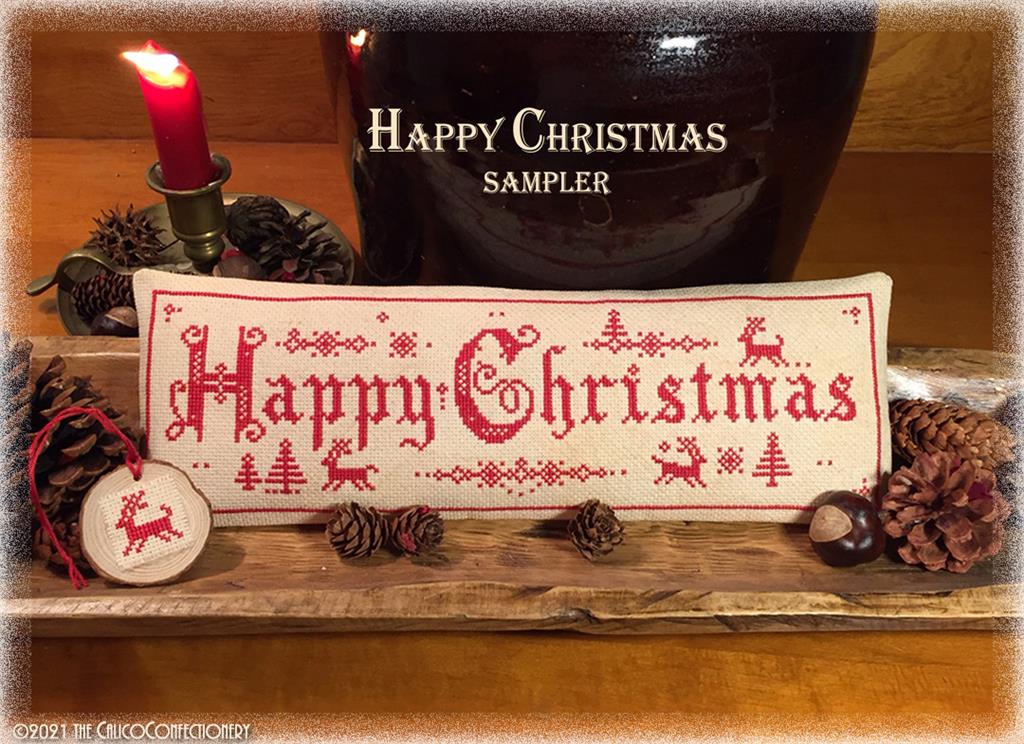 Happy Christmas Sampler - Cross Stitch Pattern