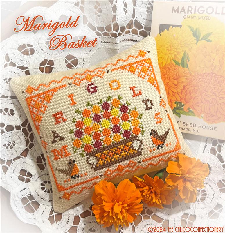 Marigold Basket - Cross Stitch Pattern 