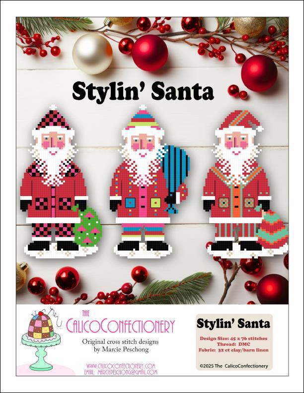 Stylin' Santa - Christmas Cross Stitch Pattern