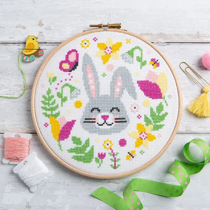 Hop To It Bunny - Easter Cross Stitch Kit