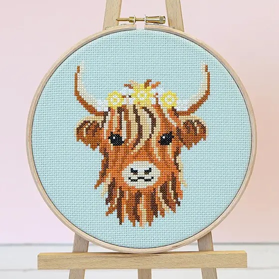 Hamish the Highland Cow - Cross Stitch Kit