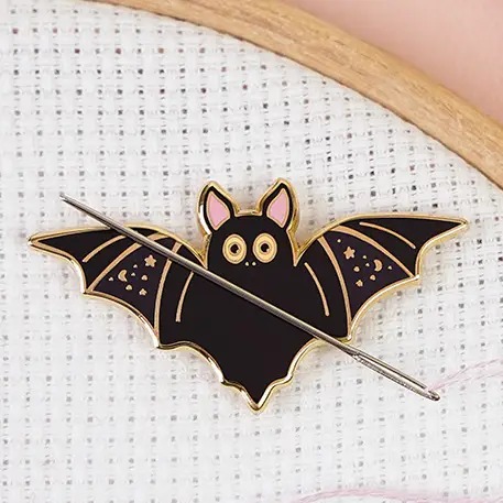 Bat - Halloween Magnetic Needle Minder, zoomed in. Select this picture to zoom back out.