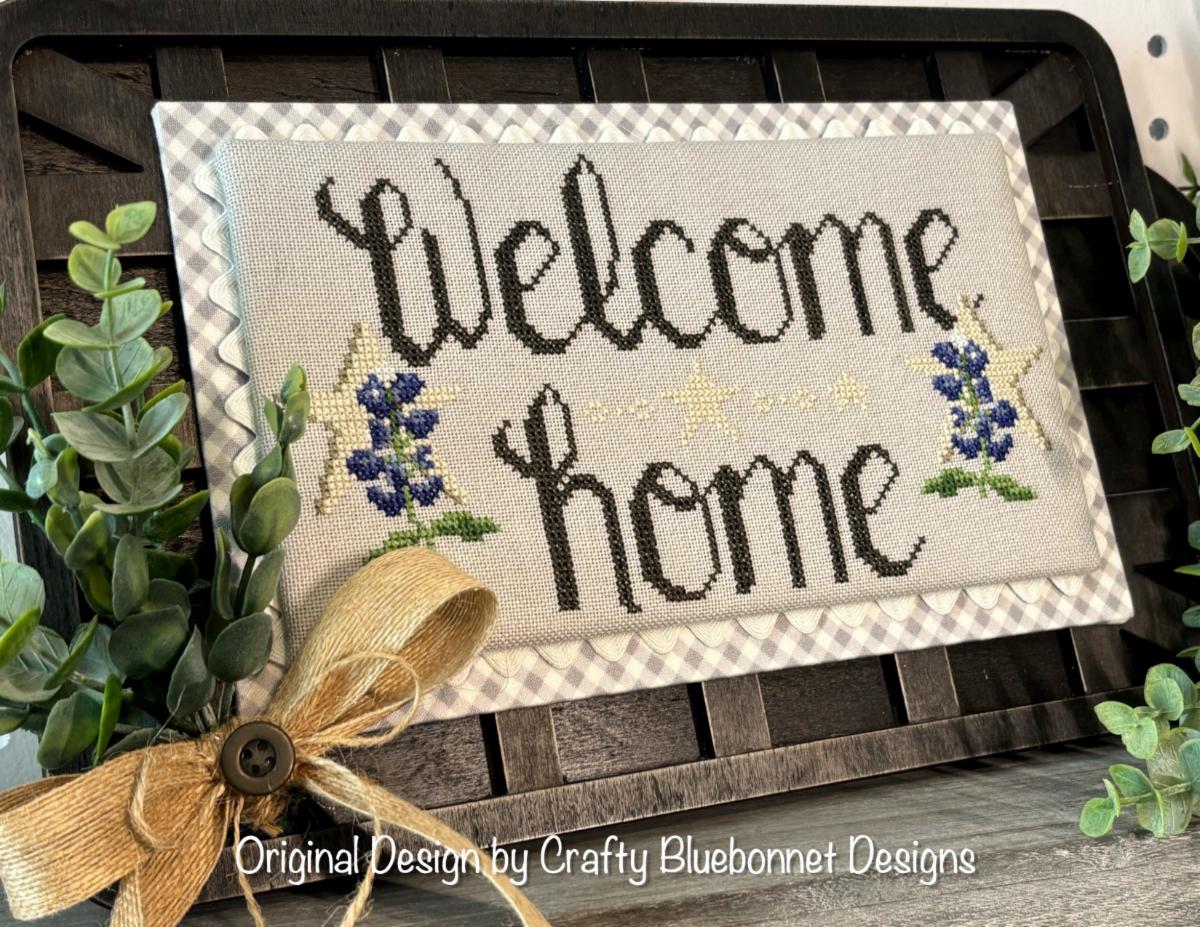 Bluebonnet Welcome - Cross Stitch Pattern