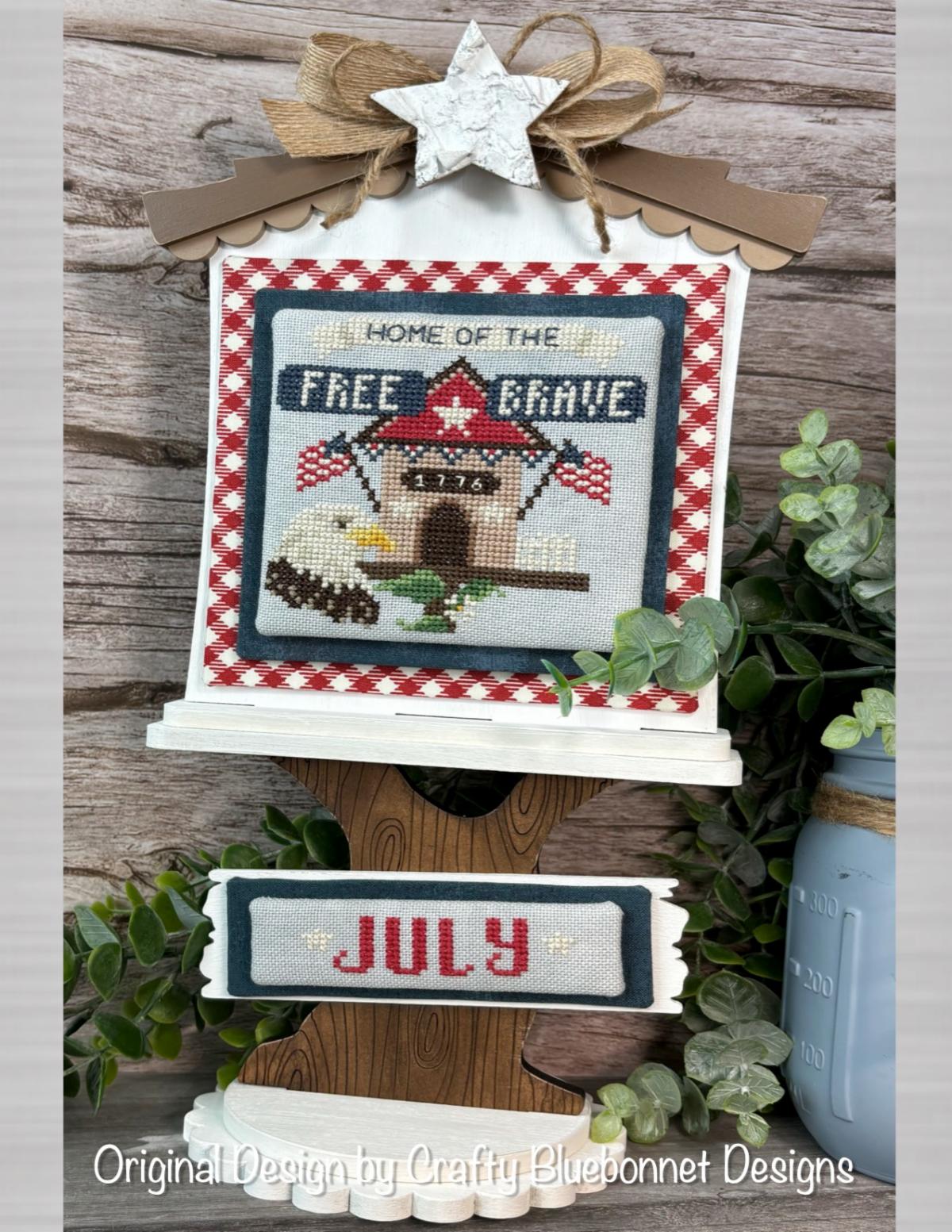 Feathered Friends: July - Cross Stitch Pattern