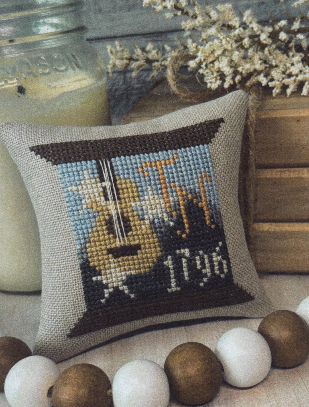 Tennessee State Spool - Cross Stitch Pattern