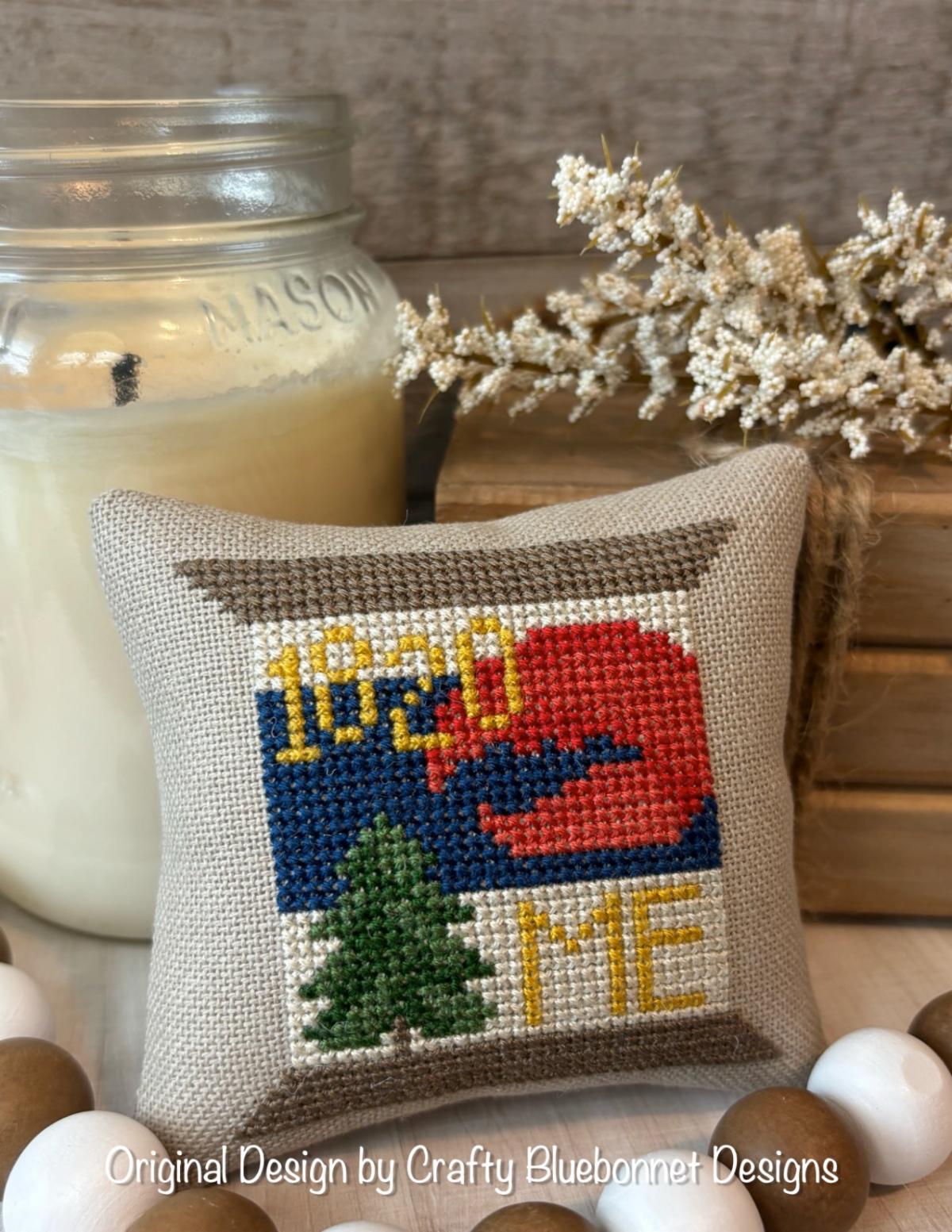 Maine State Spool - Cross Stitch Pattern