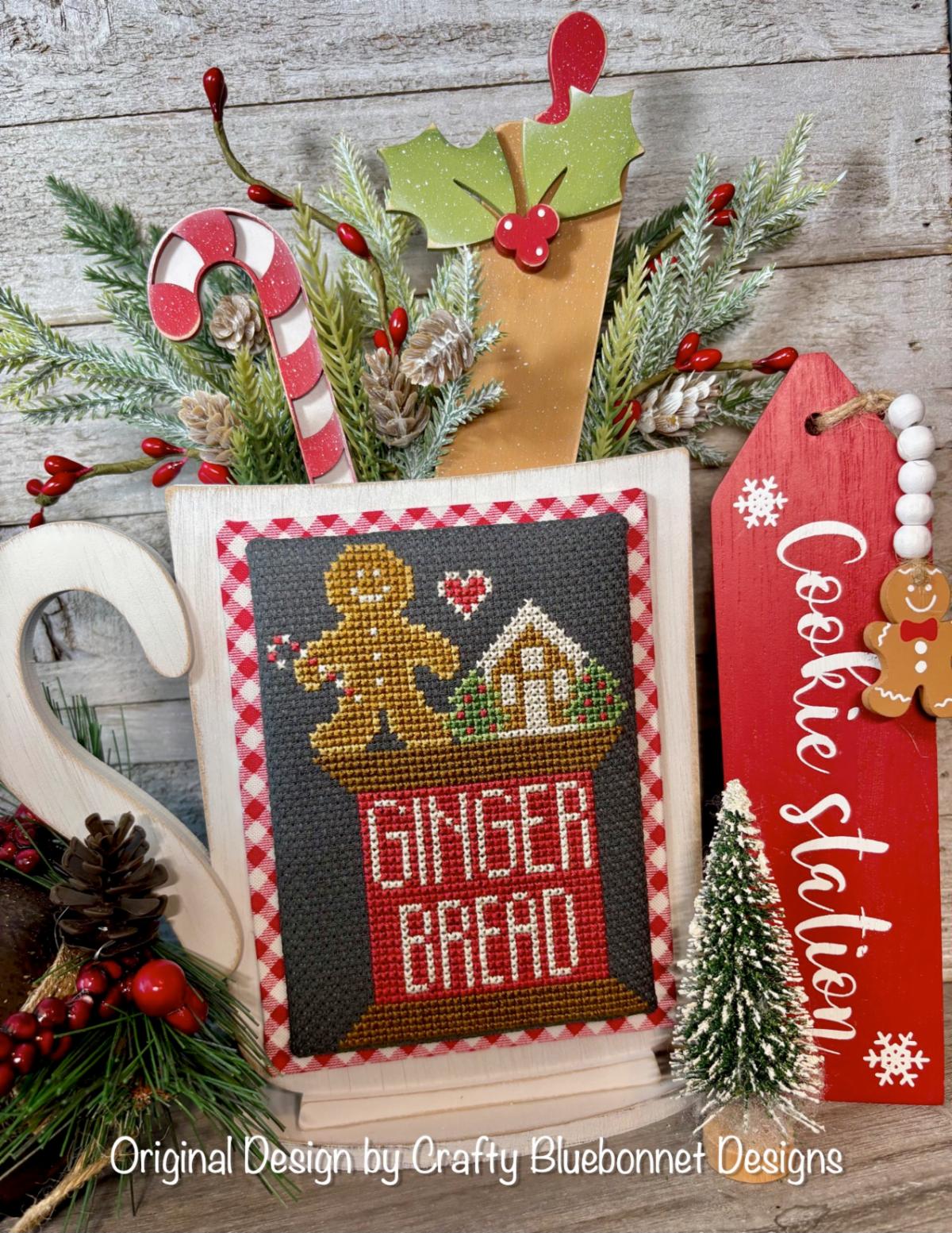 Gingerbread Spool - Christmas Cross Stitch Pattern