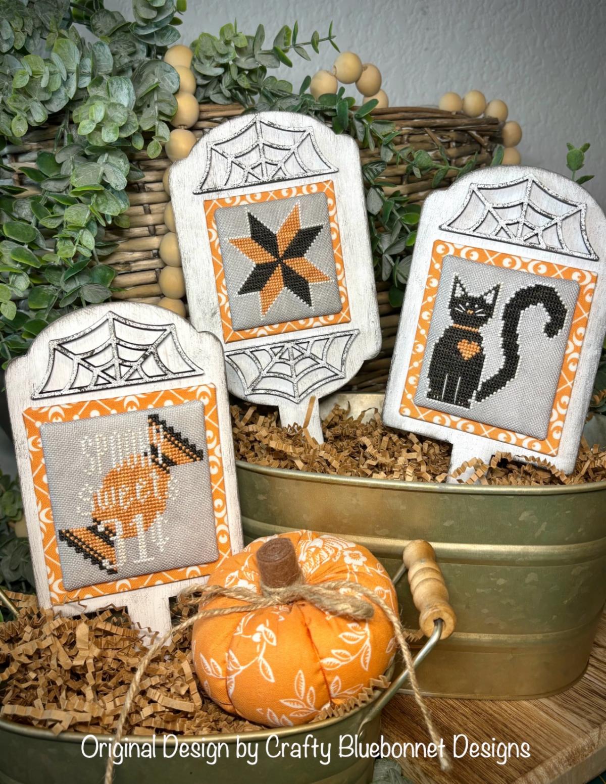 Halloween Stitchy Stakes - Cross Stitch Pattern