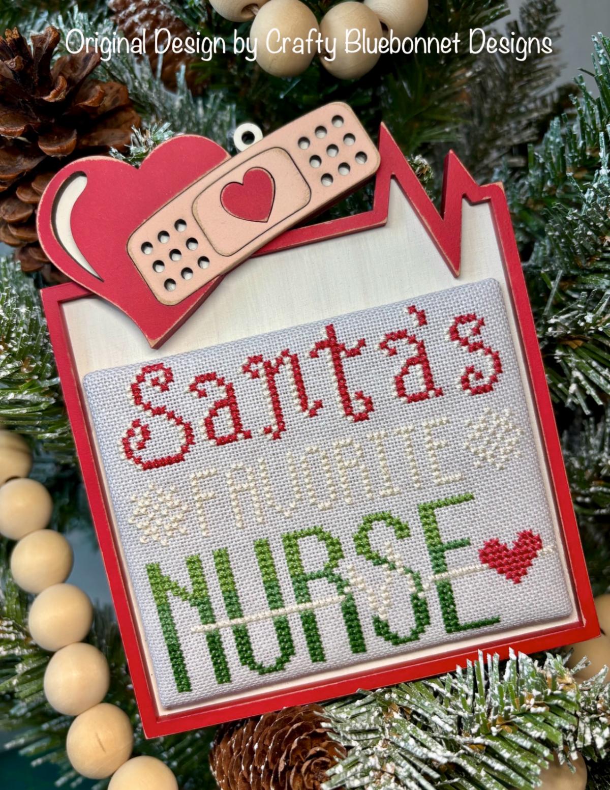 Santa's Favorite Nurse - Christmas Cross Stitch Pattern