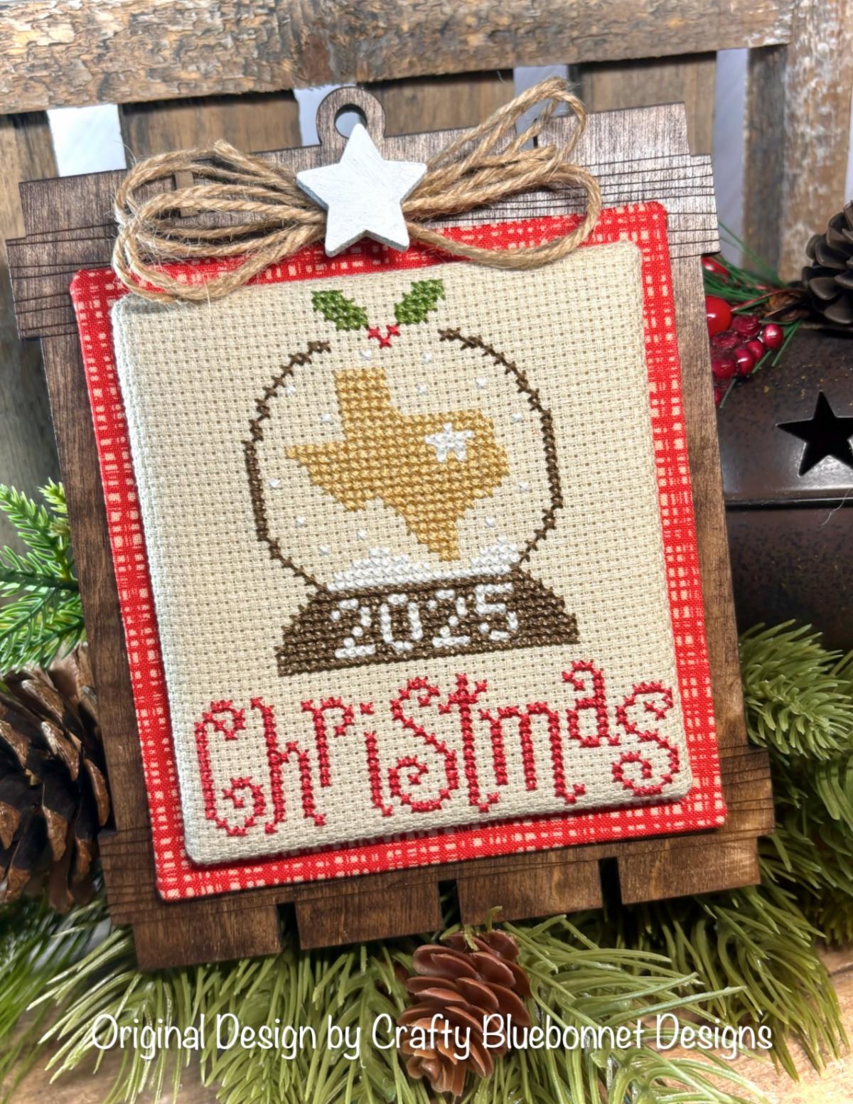 Texas Snow Globe - Christmas Cross Stitch Pattern