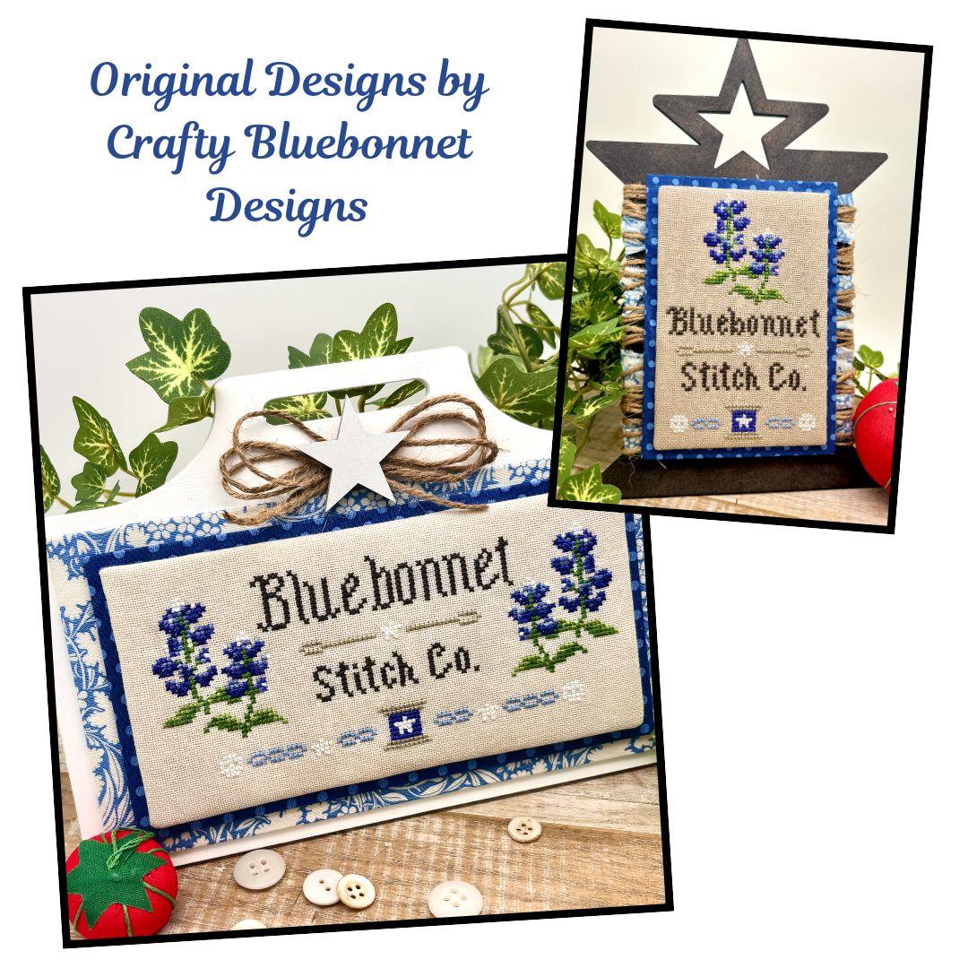 Bluebonnet Stitch Co. - Cross Stitch Pattern, zoomed in. Select this picture to zoom back out.