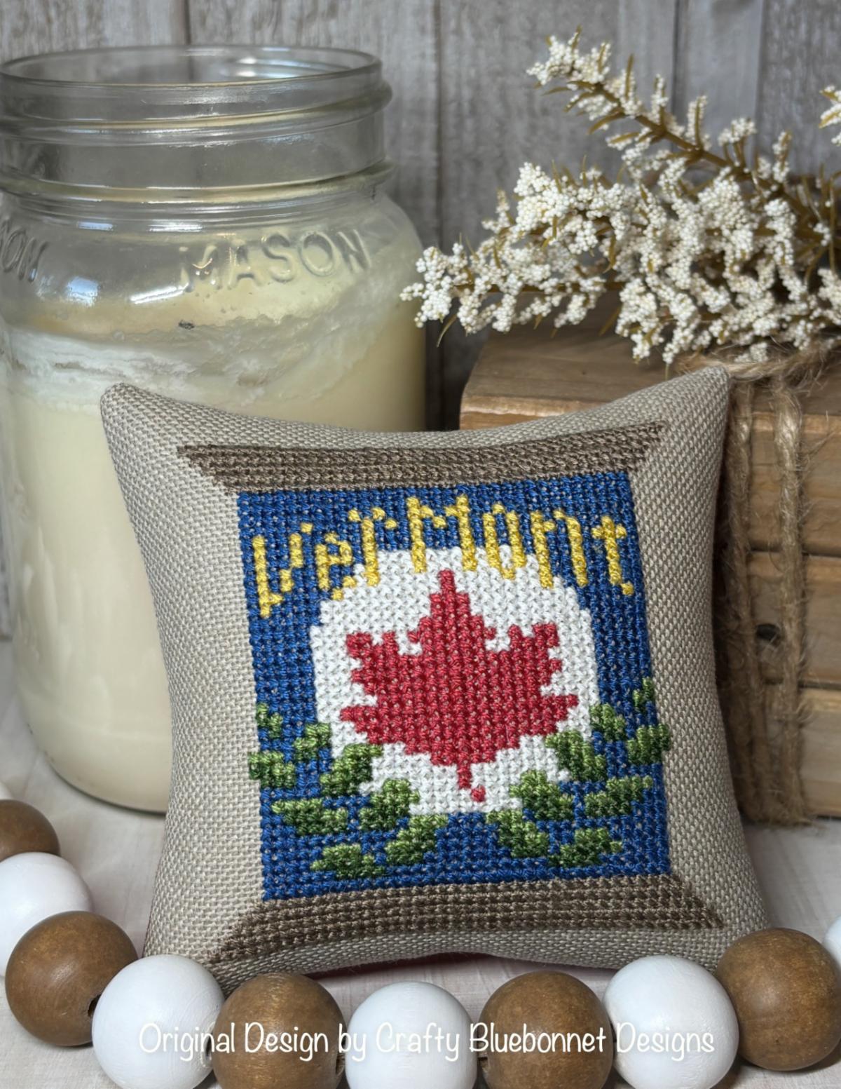 State Spool: Vermont - Cross Stitch Pattern, zoomed in. Select this picture to zoom back out.